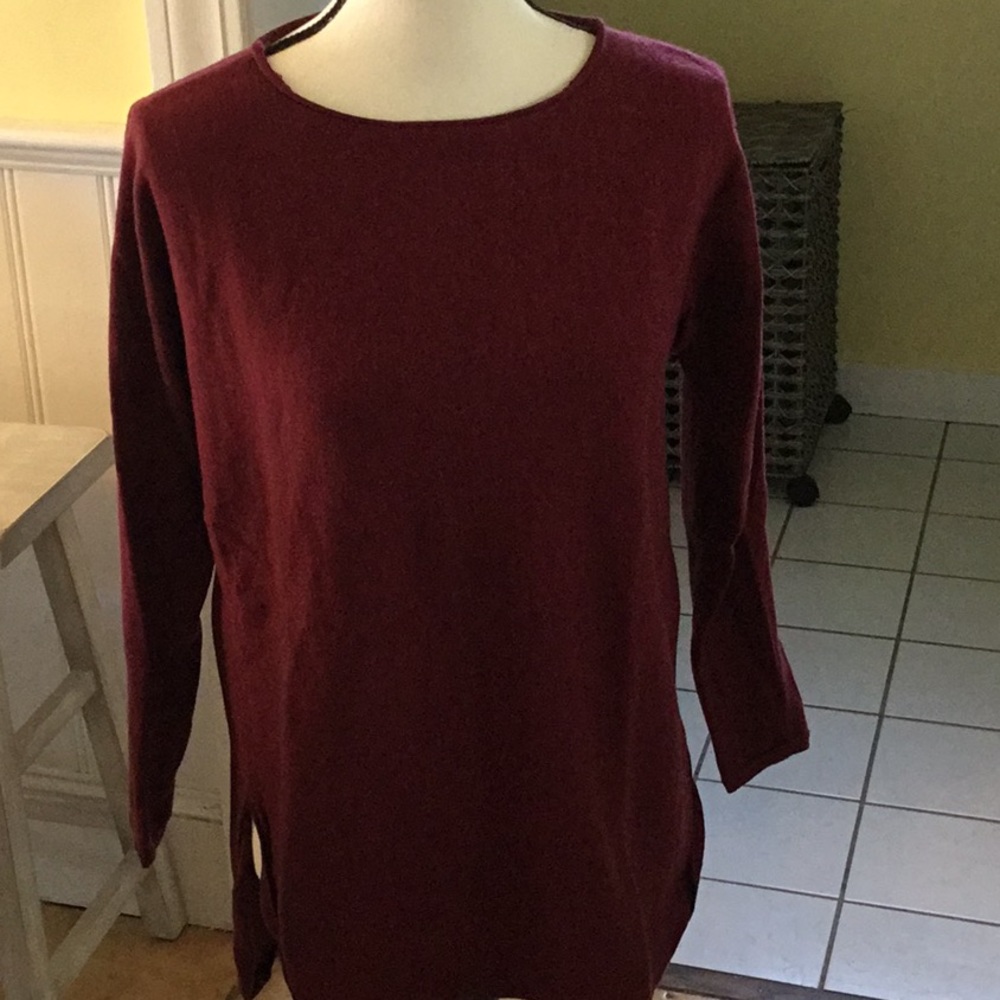 Eileen Fisher Ballet Neck Merino wool sweater size S